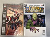 Photo of two comic books: Marvel Generations #1 and DC Legion of Super-Heroes #1