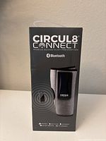 Front view of the original box showing Circul8 Connect branding and Bluetooth feature along with a photo of the sleeve device.