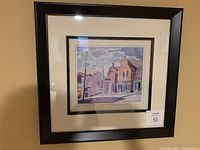 Framed limited edition print showing overall artwork and frame.