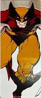 Full front view of Wolverine cardboard cutout showing overall stance and coloring