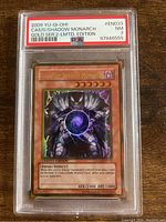 Front view of the 2009 Yu-Gi-Oh! Caius the Shadow Monarch limited edition card graded PSA 7.