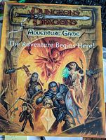 Box front with Dungeons & Dragons logo and fantasy adventure artwork showing characters and dragon