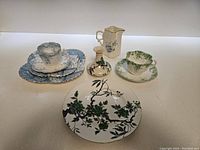 All nine pieces laid out showing each pattern group