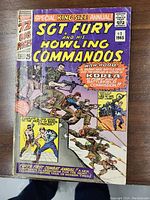 Front cover photo showing the full comic book cover with title, issue number, year, and colorful wartime illustrations.