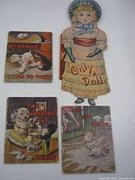 Front view of four vintage children’s books