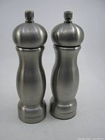 Front view of both stainless steel mills