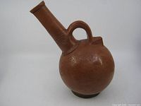 Left side profile showing spout, handle, body shape and surface decoration