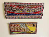 Full view of both panels arranged on wall