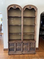 Front view of both bookcases side by side