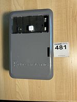 Grey metal protective enclosure with