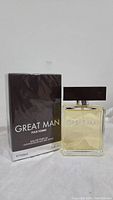 Perfume bottle and box for Great Man Pour Homme Eau de Parfum 100ml.