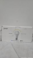 Front of box showing Gosund brand smart bulb with Alexa and Google Home compatibility