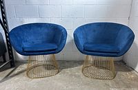 Two chairs side by side showing front view