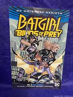 Front cover of Batgirl and Birds of Prey Vol. 3 Full Circle graphic novel showing Batgirl and two other female characters flying in front of a city skyline, with the DC logo and authors' names visible.