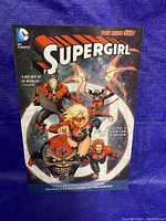 Front cover of the Supergirl graphic novel showing the title and artwork of Supergirl and other characters.