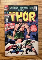 Front cover of Journey Into Mystery #124 comic showing Thor and Hercules artwork and Marvel Comics Group branding.