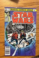 Front cover of Star Wars #72 Marvel comic featuring characters in a spacecraft and price of 75 cents.