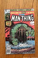 Front cover of The Man-Thing issue #1 Marvel comic showing cover art and branding