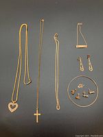 All items laid out on flat background