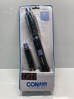 Front view of Conair Supreme BM20RN hot air styler in original packaging showing device and brush attachment.