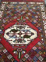 Close-up of central medallion and surrounding lattice pattern