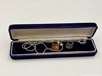 Necklace and earrings in velvet presentation box