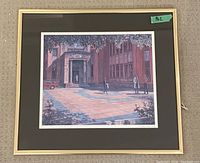 Full view of framed architectural print with visible signature area.