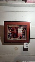 Framed and matted limited edition print featuring Michael Jordan, with title and numbering.