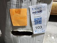 Photo of the lot label indicating 130 comics, box not included