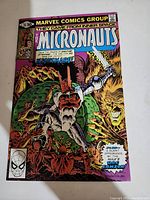 Front cover of Micronauts No. 29 comic book showing colorful character illustration and Marvel Comics Group branding.