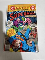 Front cover of Superman Spectacular No. 5 comic book from 1977 with colorful action scene and pricing details