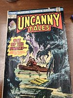 Front cover of Uncanny Tales No. 2 comic book from 1974 showing the title, Marvel Comics Group branding, and swamp-themed artwork.