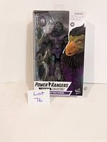 Front view of Power Rangers Lightning Collection Mighty Morphin Tenga Warrior figure in original packaging, showing figure and accessories.