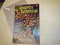 Photo of Mighty Samson #31 vintage comic book in protective bag with backboard.