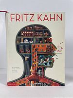 Front cover of Fritz Kahn hardcover book showing the artistic anatomical mechanical illustration.