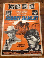 Full image of Johnny Hamlet film poster showing key artwork and text, highlighting condition and style.