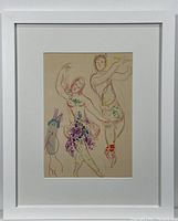 Front view of framed lithograph.