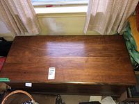 Top view of cedar chest showing wood grain and surface condition.