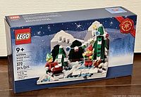 Front view of sealed Lego Winter Elves Scene box showing set number 40564, recommended age 9+, 372 pieces