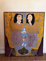 Full front view of the painting showing entire composition and frame