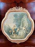 Frontal view of the framed mezzotint showing the full artwork and frame details.