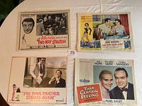 Four lobby cards showing Peter Sellers in Two-Way Stretch and other film cards with Jane Russell and that Certain Feeling.