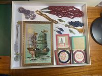 Overview of all items in white tray