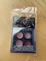 Clear image of Jordache Creamy Eyeshadow palette still sealed in original plastic packaging