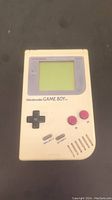 Front view of Nintendo Game Boy DMG-01 showing screen, buttons and directional pad