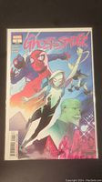Cover photo of Ghost-Spider (2019) #1 comic book sealed in bag with backing board.