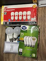 Box of ACE CFL Soft White bulbs, 5 bulbs, 13W (60W equivalent)