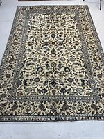 Full view of the entire rug laid flat on floor