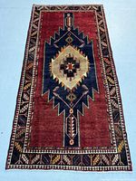 Full view of rug laid flat on floor