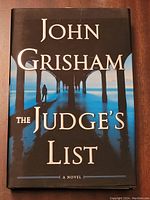 Front cover of the hardcover book 'The Judge's List' by John Grisham showing the title, author, and cover art.